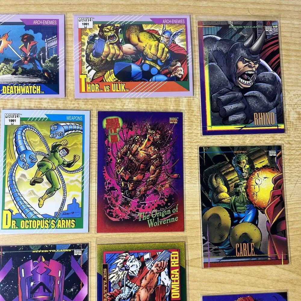 Marvel Trading Card Lot 1991 Universe 1992 Masterpieces 1995 Fleer Ultra X-Men